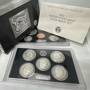 2022 US Mint Silver Proof Set w/ Box & COA – American Women Quarters